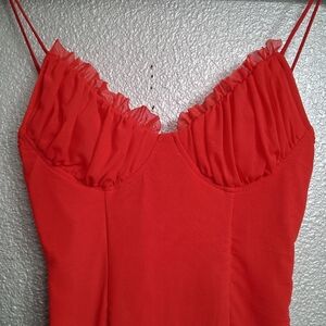 Angel Biba Boutique Cherry Red Princess Cut Mini Dress    Size S